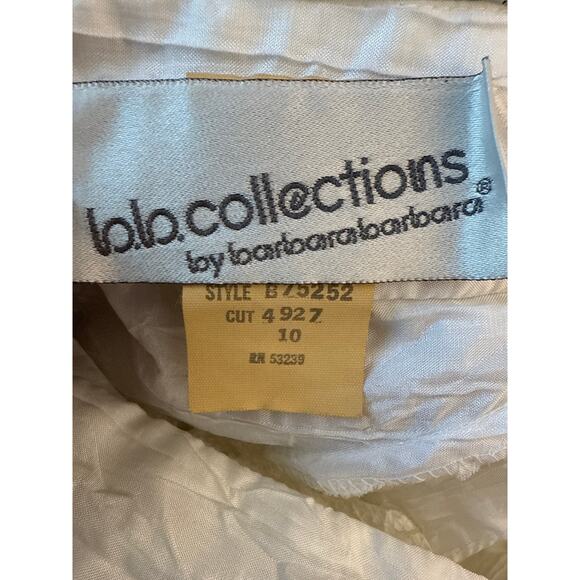 Vintage 80s Lace Polka Dot & Ruffle Party Dres in White Size Medium - Picture 7 of 8